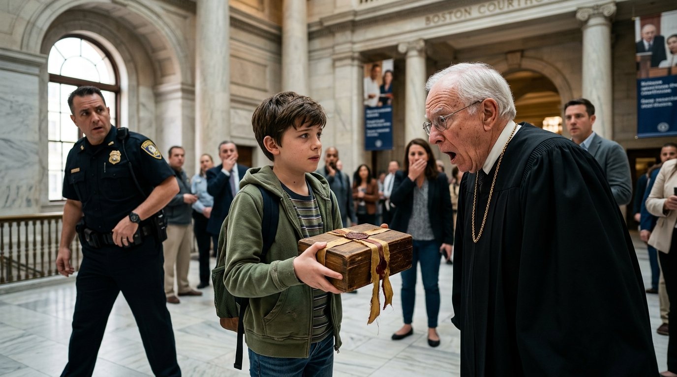 🎬 A Little Boy Brought a Wooden Box to a Courthouse… Then a Judge Broke Down in Tears 😭⚖️🇺🇸