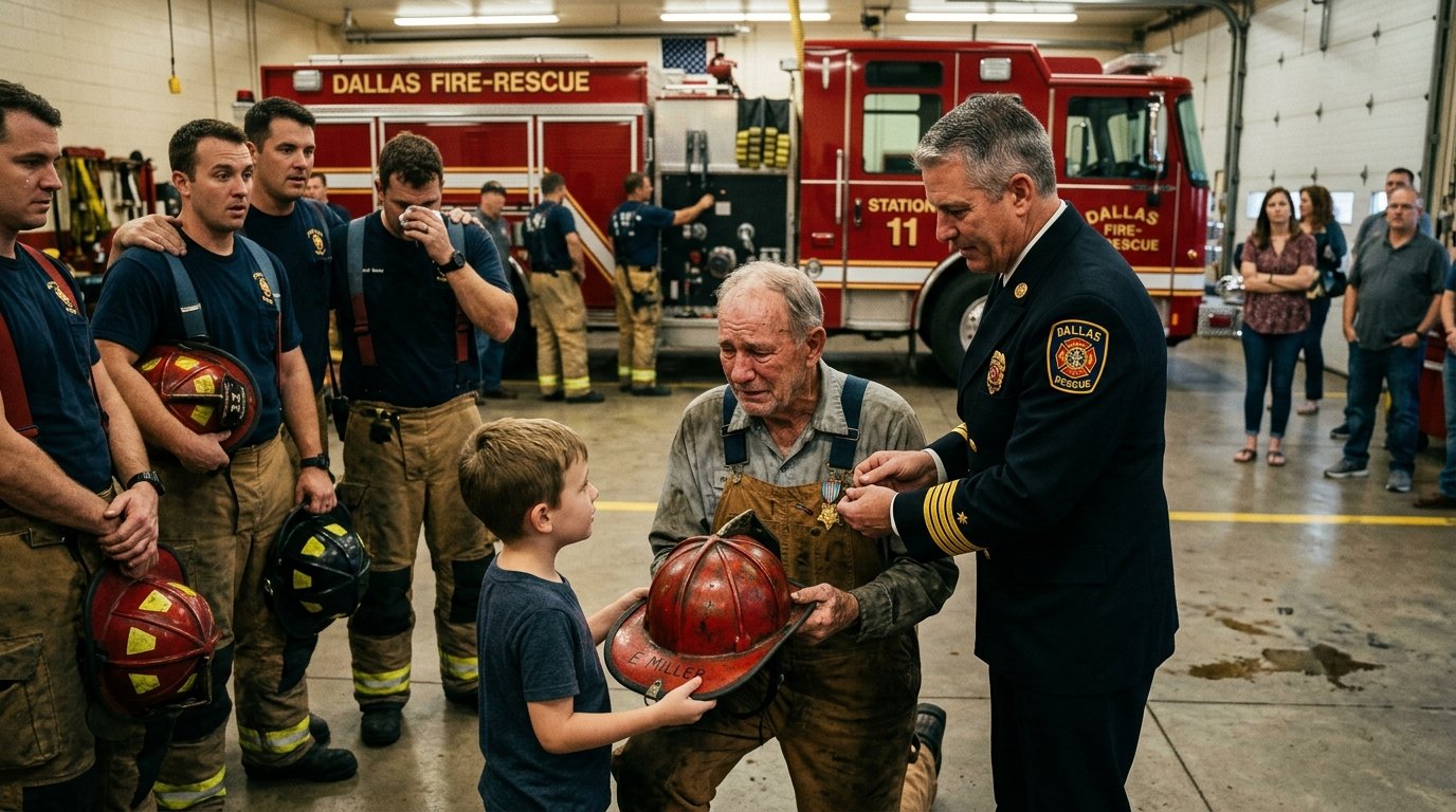 🚒 The Fire Station Mechanic Everyone Ignored… Until One Old Helmet Revealed He Was a True American Hero 🇺🇸❤️