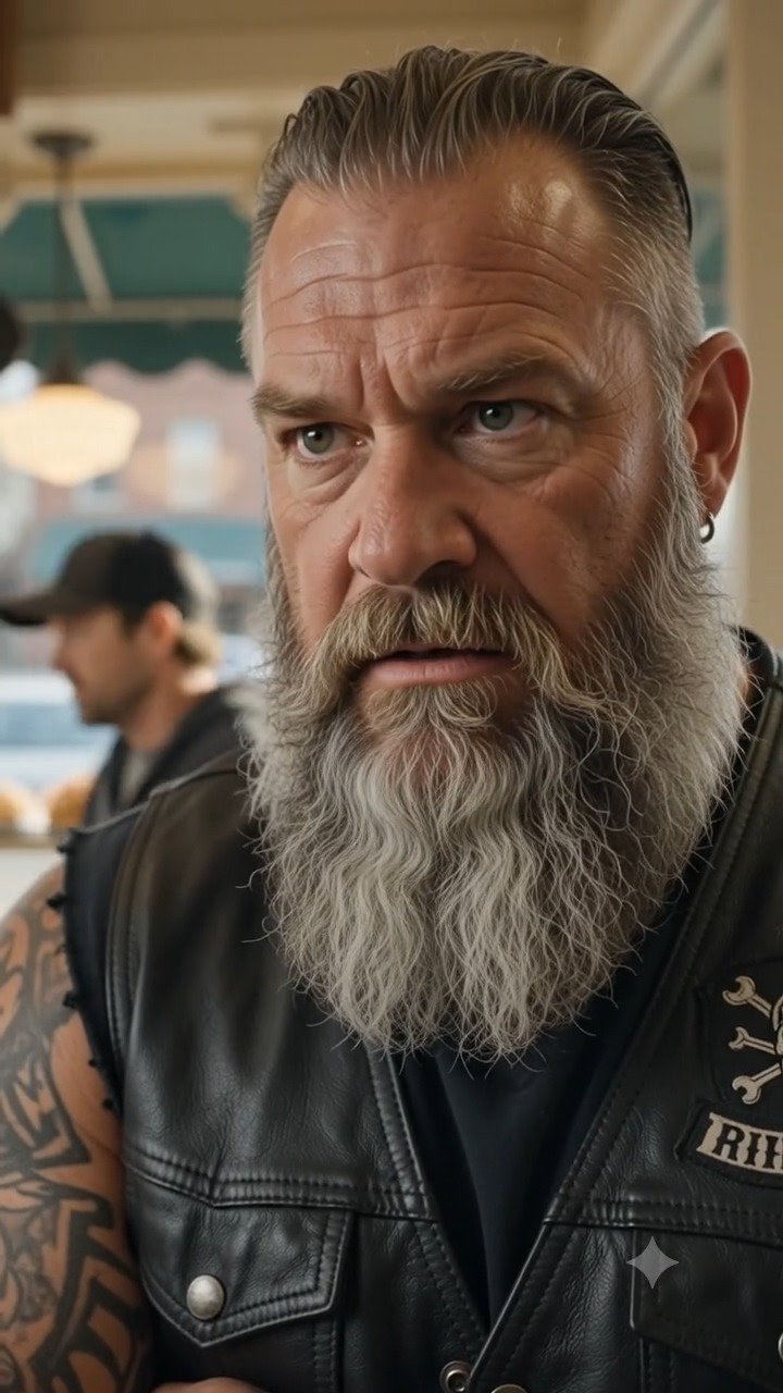 The Biker Opened the Door and Faced the Stranger