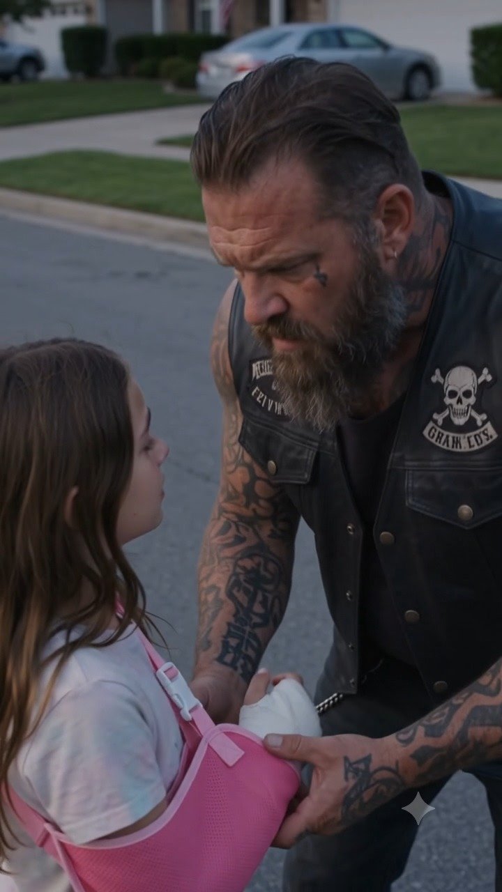 The Little Girl Asked a Biker for Help