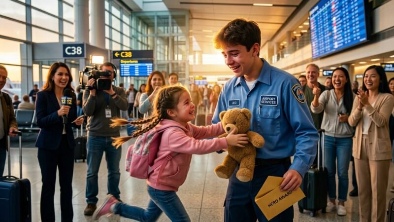 The Airport Janitor Returned a Little Girl's Teddy Bear—Minutes Later, His Life Changed Forever ✈️🧸❤️