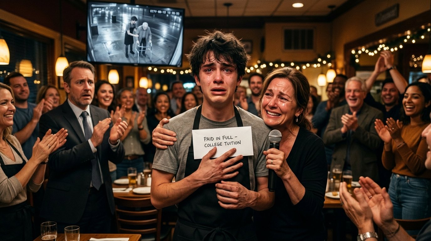 They Laughed at the Dishwasher — Then the Whole Restaurant Stood Up for Him 🍽️😭
