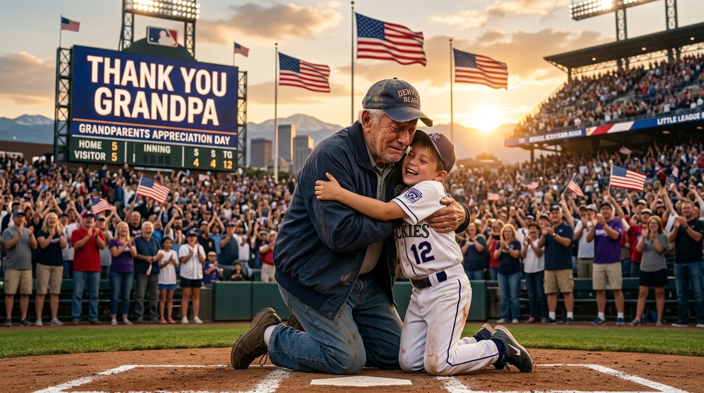 He Sat Alone in the Top Row… Until His Grandson Stopped the Entire Baseball Game for Him ❤️⚾🇺🇸