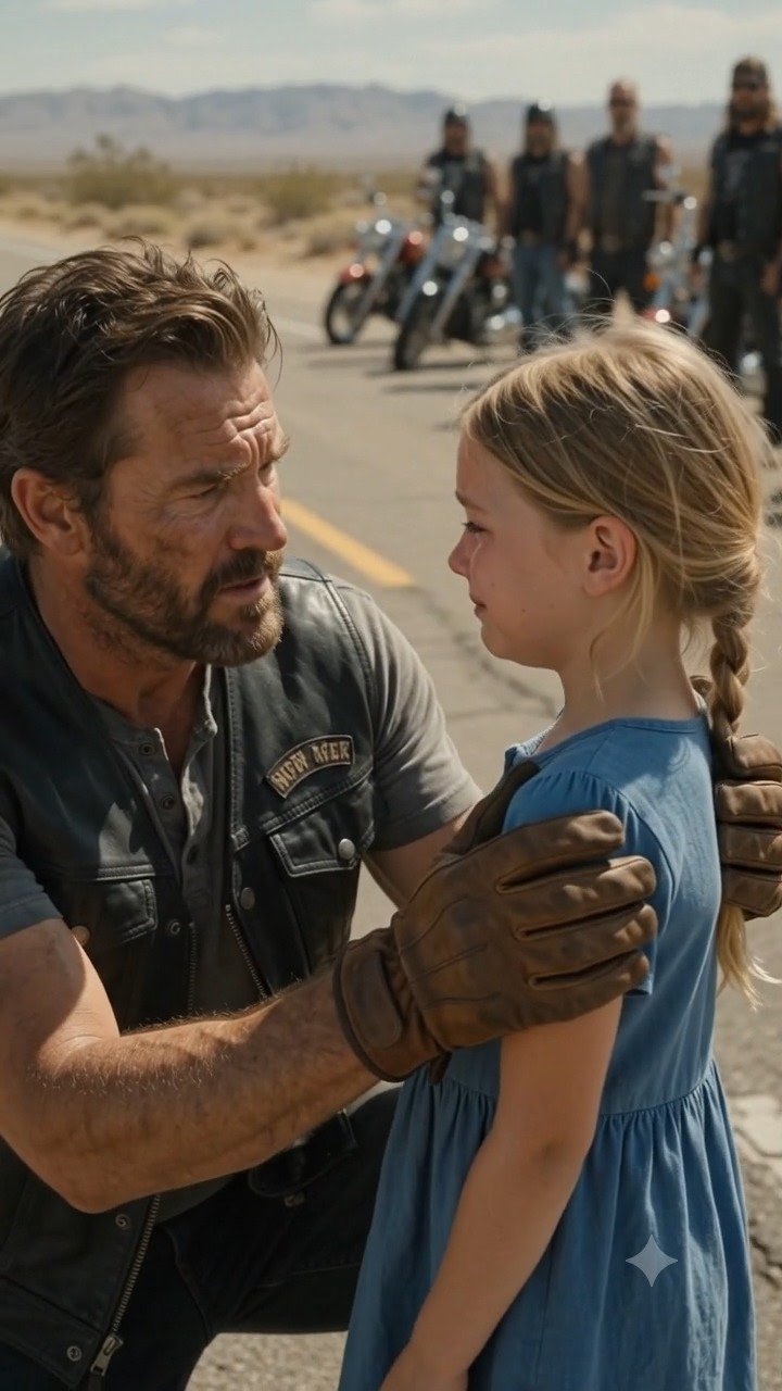 The Bikers Learned Why the Little Girl Was Running