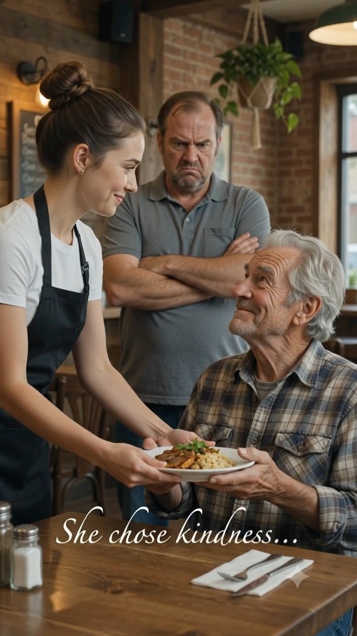 Waitress Gave Her Lunch to a Hungry Old Man