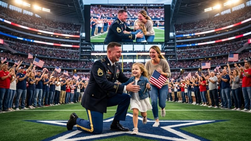 Soldier Thinks His Family Didn't Come Home… Then the Entire Stadium Breaks Down in Tears 🇺🇸❤️